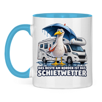 Campertasse „Schietwetter – Möwe & Wohnmobil“
