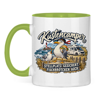 Küstencamper Tasse „Stellplatz gesichert. Fischbrötchen auch.“