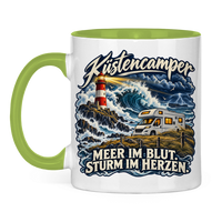 Küstencamper Tasse „Meer im Blut. Sturm im Herzen.“