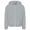 Küstencamper Zipper-Hoodie „Moin“ in Hellgrau – Vorderansicht