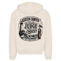 Küstencamper Hoodie „Judge Your Life Choices“ mit Rückendruck