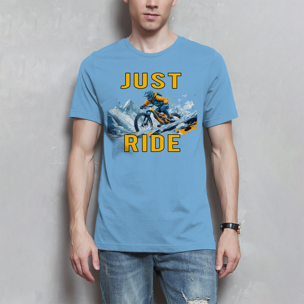 Herren T-Shirt Fahrrad Mountenbiker Shirt "JUST RIDE"