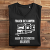 Damen Camper Premium Bio V-Neck T-Shirt "Frauen die Campen, haben die schönsten Männer" – Variante 1