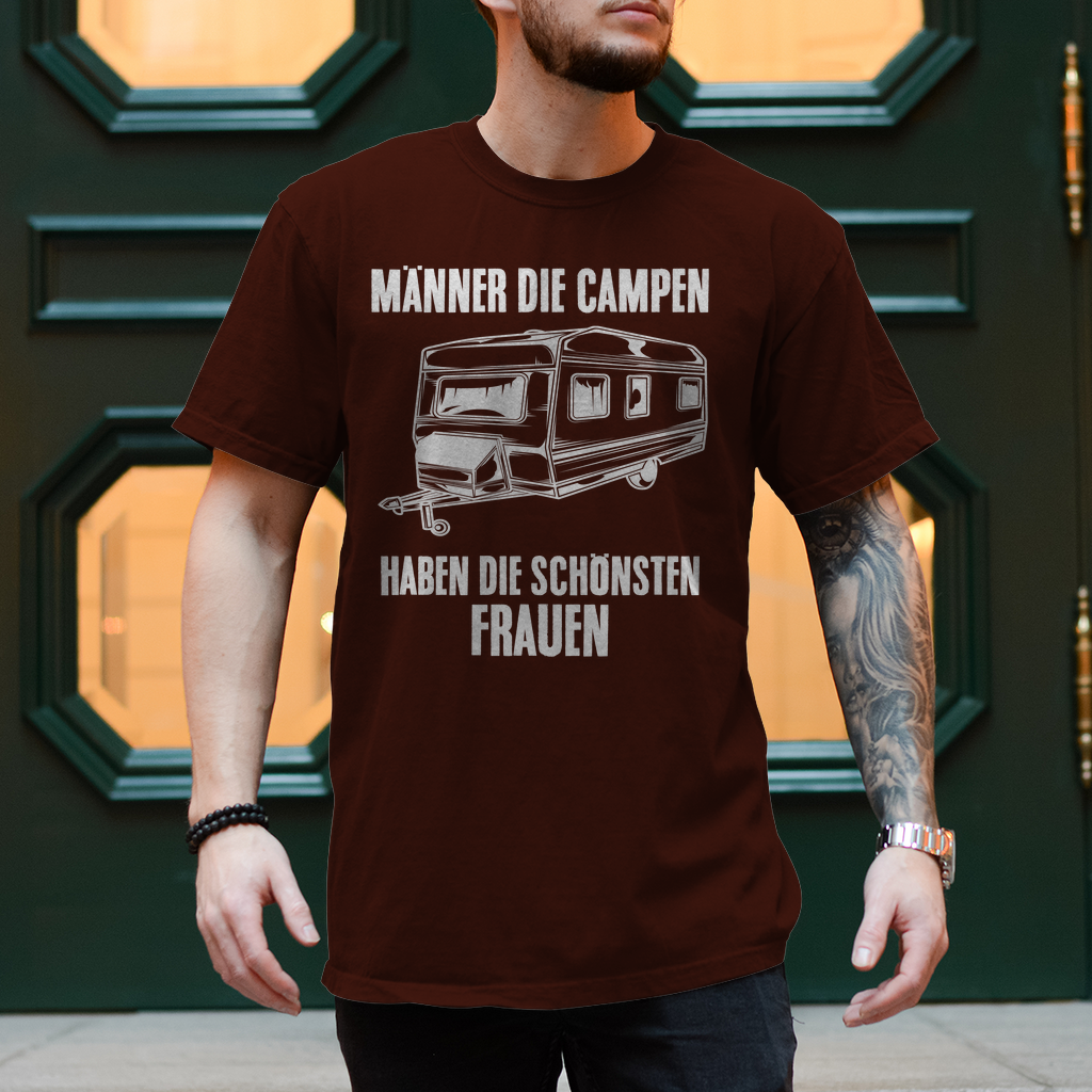 Herren T-Shirt "Männer die Campen, haben die schönsten Frauen" Variante 1