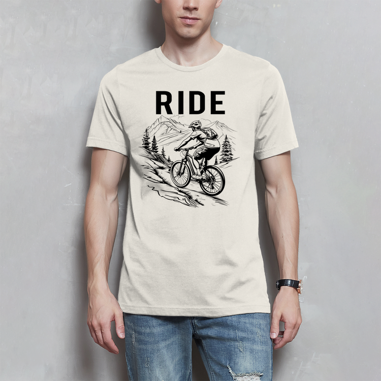 Fahrrad Mountenbiker Shirt "RIDE"