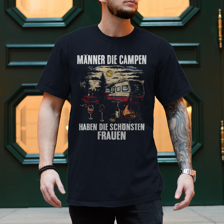 Camper-T-Shirt "Männer die Campen, haben die schönsten Frauen" – Variante 2