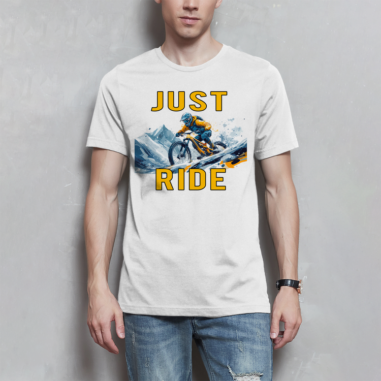 Fahrrad T-Shirt:  Fahrrad Mountenbiker Shirt "JUST RIDE"