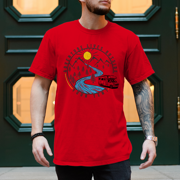 Camper-T-Shirt Adventure Lives Outside your Tent Wohnmobil Shirt