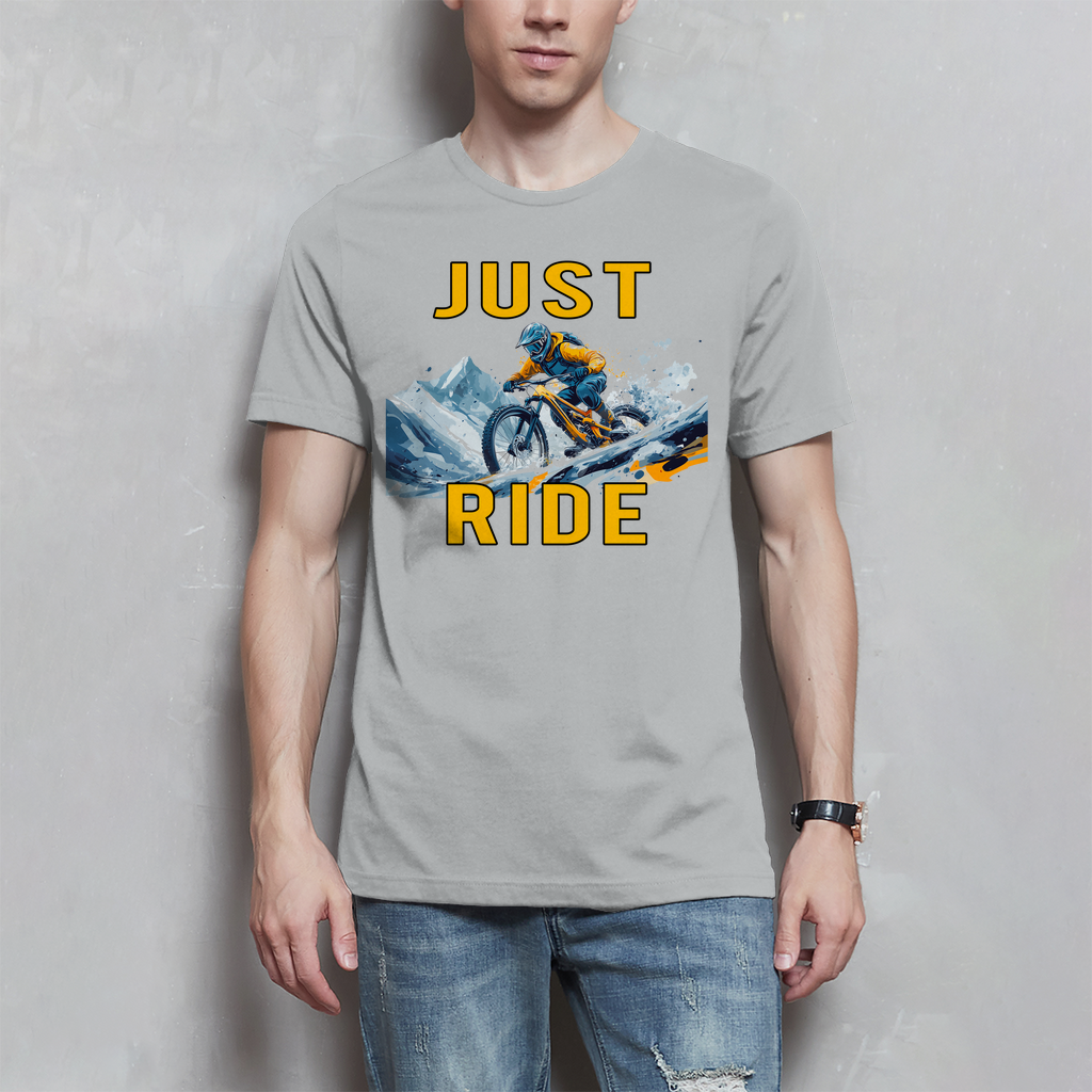 Herren T-Shirt Fahrrad Mountenbiker Shirt "JUST RIDE"