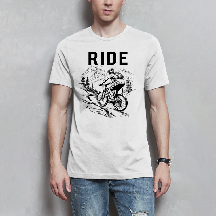 Fahrrad Mountenbiker Shirt "RIDE"
