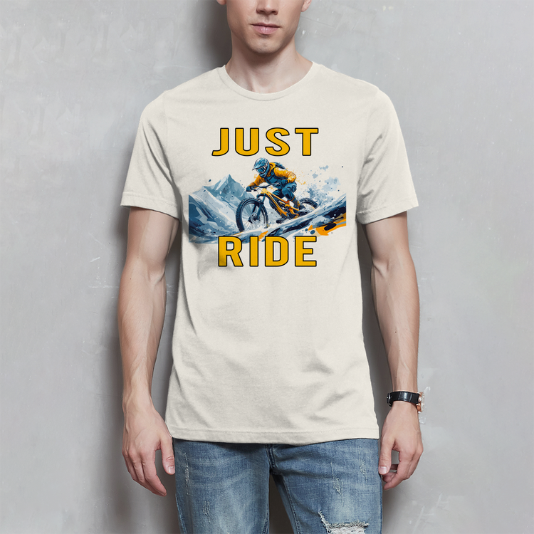 Fahrrad T-Shirt:  Fahrrad Mountenbiker Shirt "JUST RIDE"