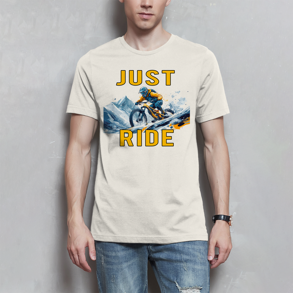 Herren T-Shirt Fahrrad Mountenbiker Shirt "JUST RIDE"