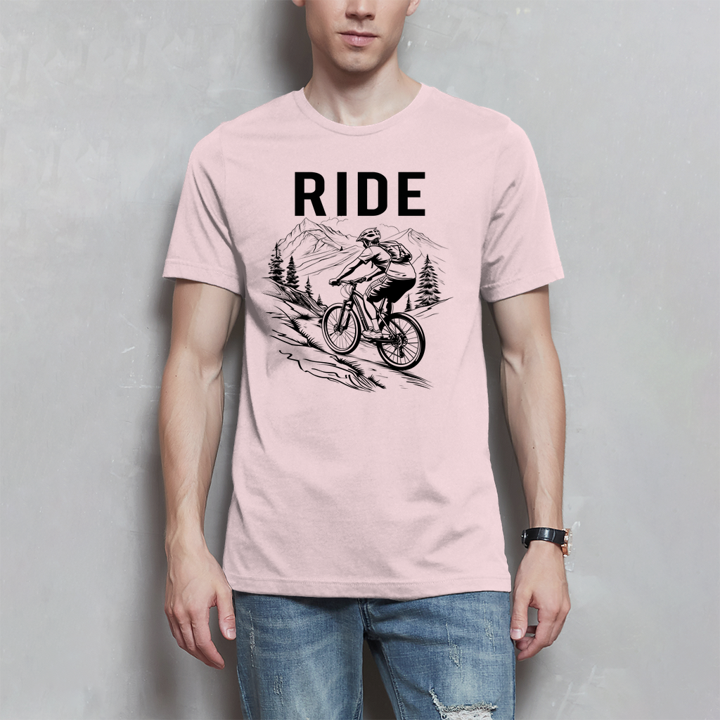 T-Shirt Fahrrad Mountenbiker Shirt "RIDE"