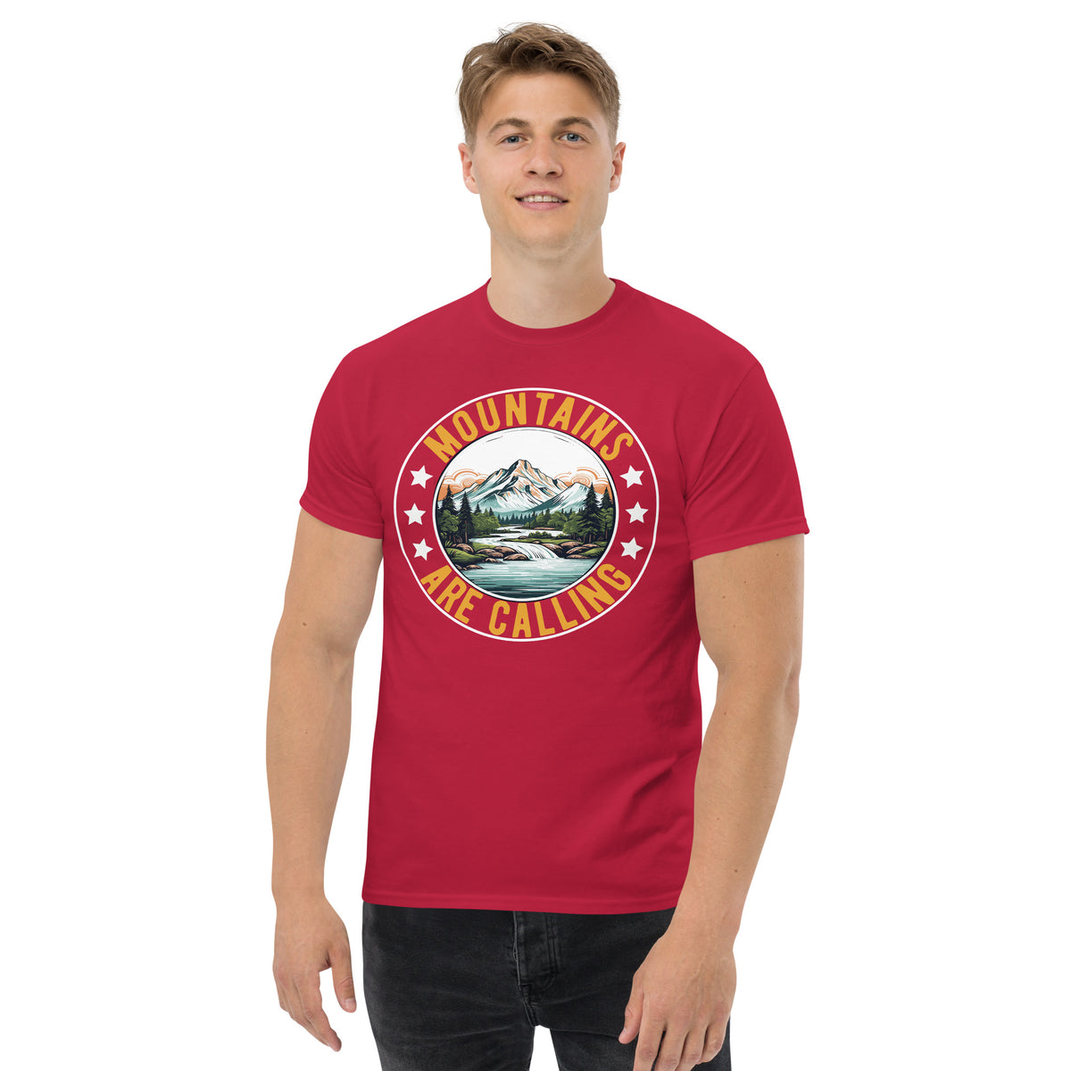 T-Shirt Outdoor & Wandern "Mountains are calling " Variante 2