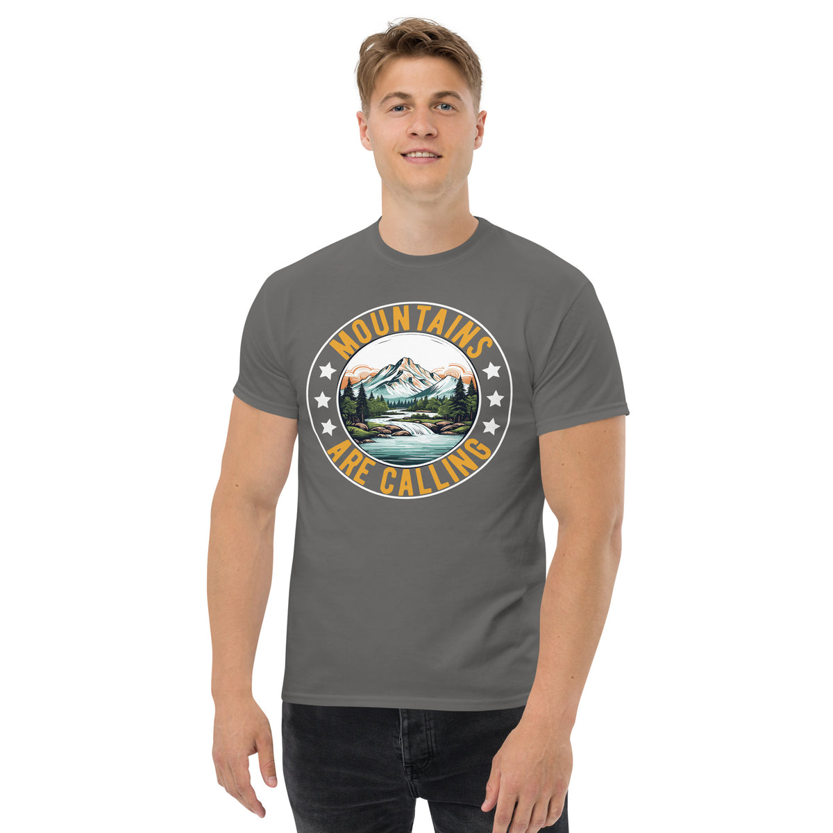 T-Shirt Outdoor & Wandern "Mountains are calling " Variante 2