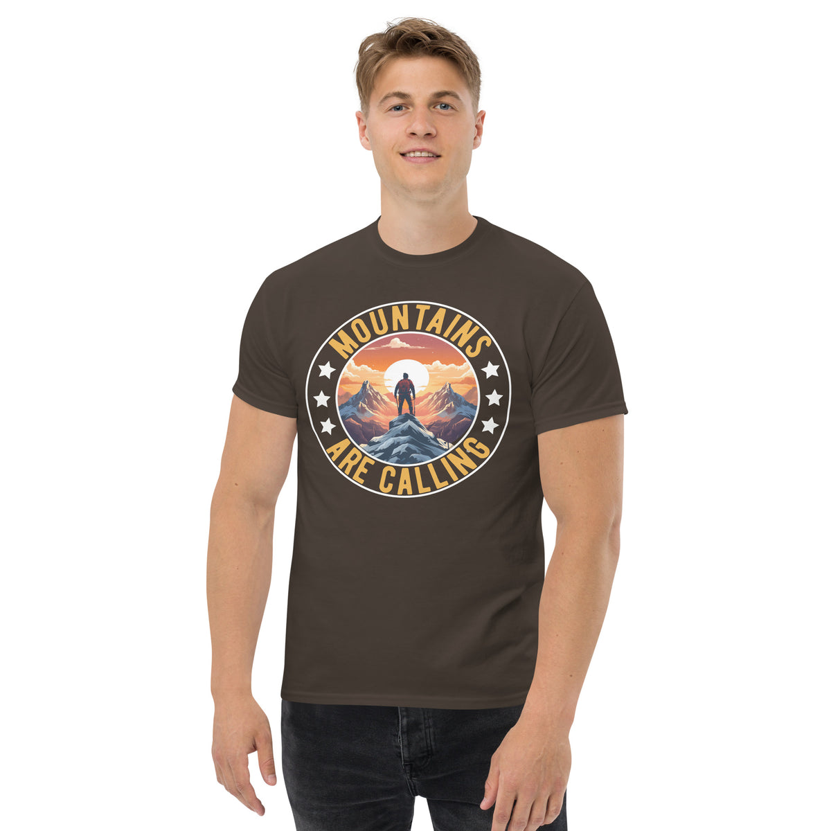 T-Shirt Outdoor & Wandern "Mountains are calling " Variante 3