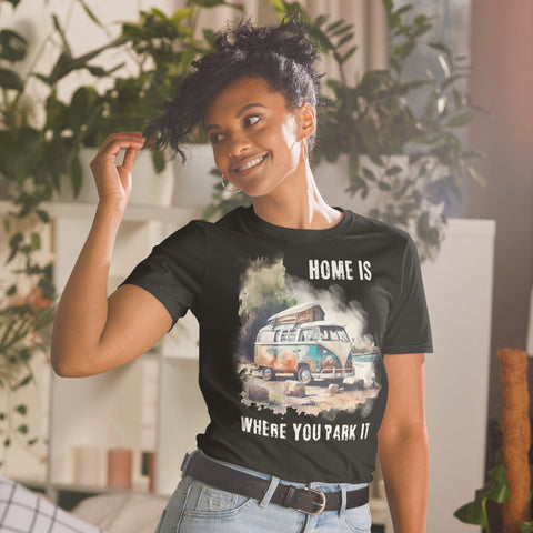 T-Shirt Van-Life Motiv " Home Is Where You Park It " Variante 6