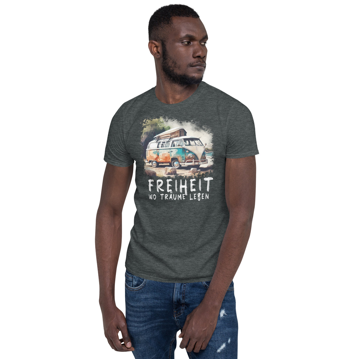 T-Shirt Van-Life Motiv “Freiheit wo Träume leben” Variante 6