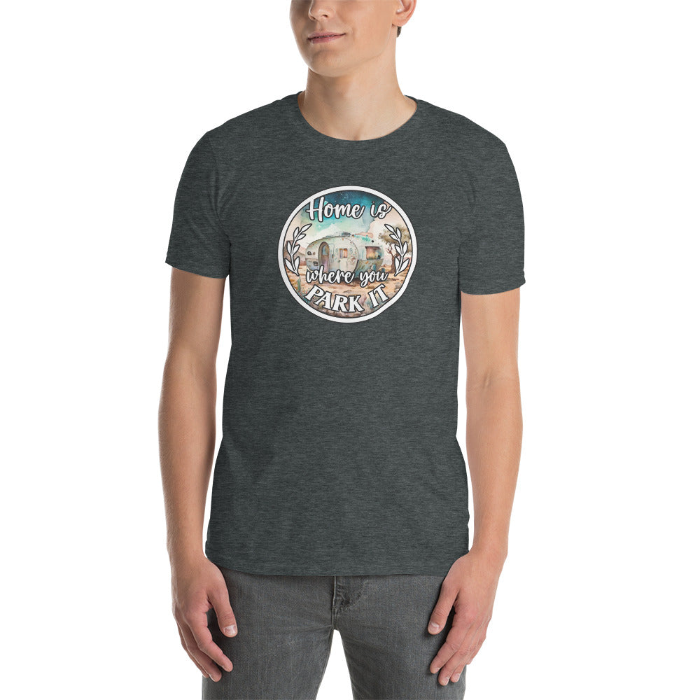 Cooles Herren Spruch Shirt" Home Is Where You Park It " Variante 2