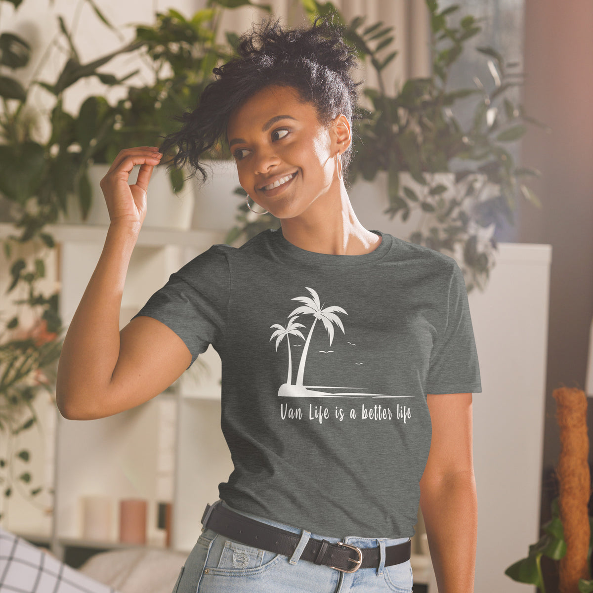 T-Shirt Van-Life Motiv " Van life Palm Tree" Variante 9