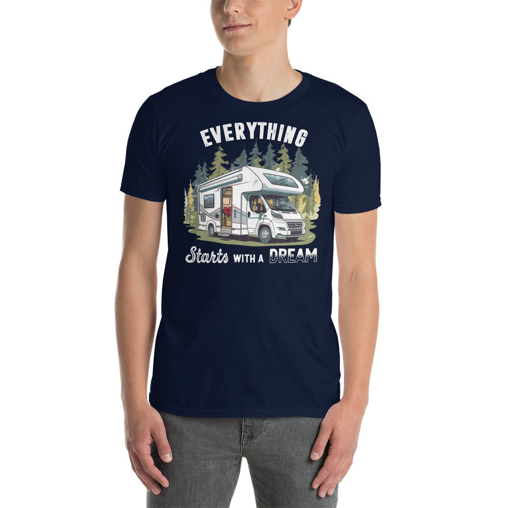 Cooles Herren Spruch Shirt "Everything Starts With A Dream" Variante 1
