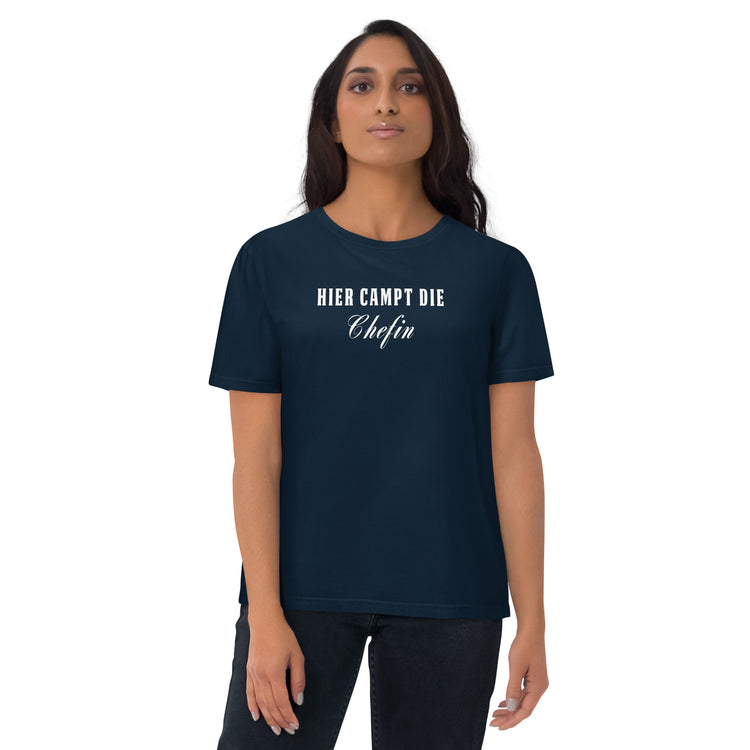 Camper Shirt, Camping T-Shirt, Wohnmobil Shirt,Camper T-Shirts Damen "Hier Campt Die Chefin"