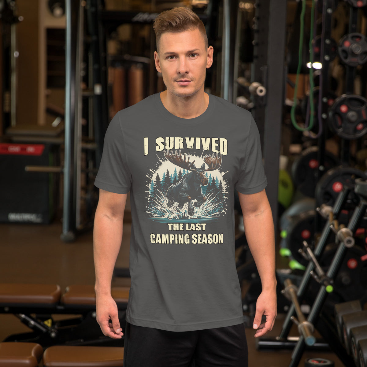 Cooles Herren Spruch Shirt "I Survived the Last Camping Season"