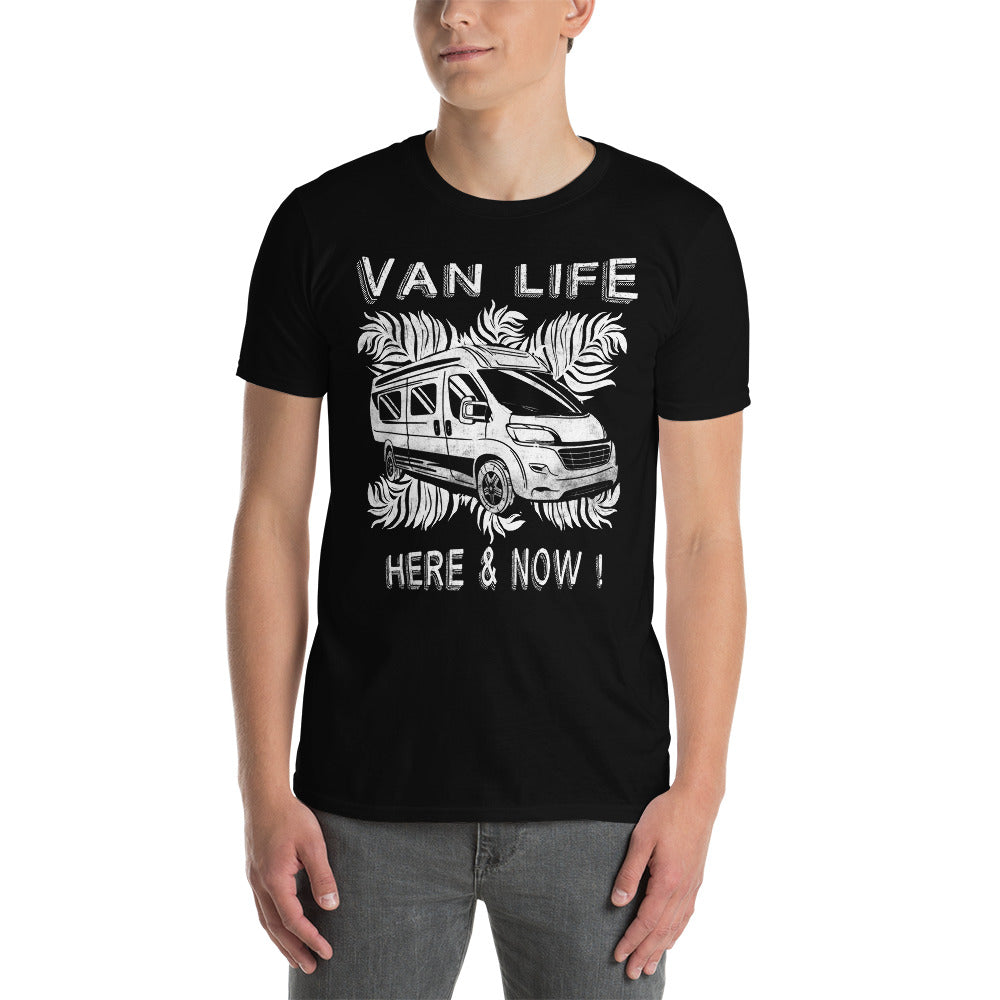 Herren T-Shirt Van-Life Motiv "Van Life Here&Now"