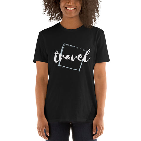 Damen T-Shirt Van-Life Motiv "travel"