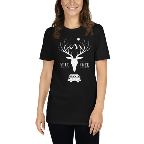 Damen T-Shirt Van-Life Motiv "Wild Free"