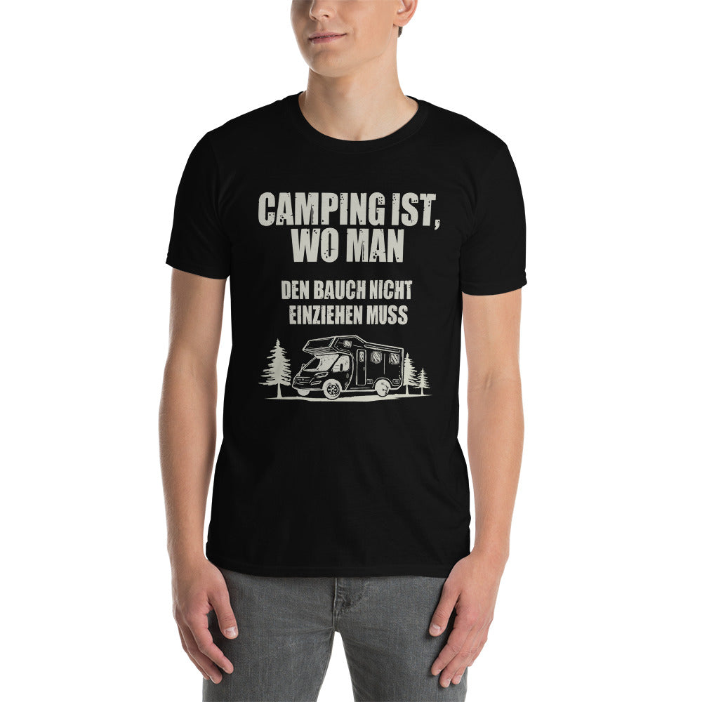 Cooles Herren Spruch Shirt "Camping ist wo..."