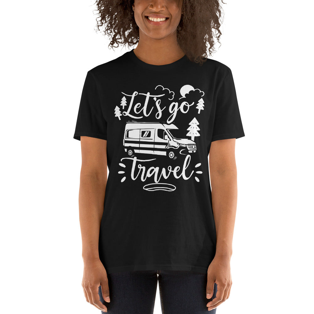 T-Shirt Van-Life Motiv "Lets Go Travel"