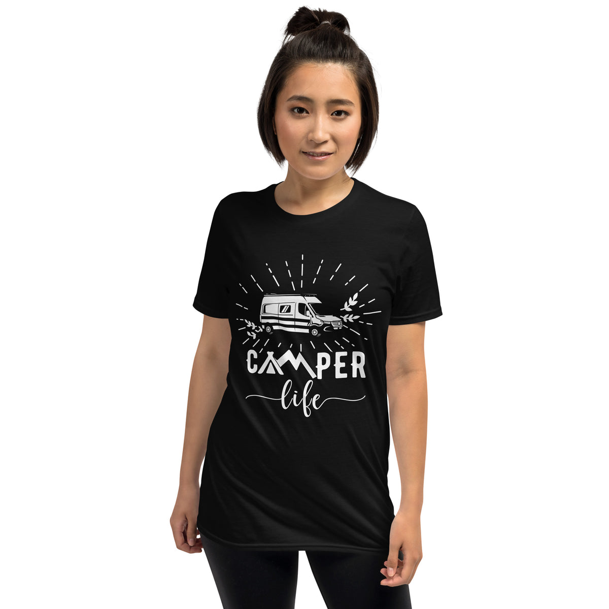 Damen T-Shirt Van-Life Motiv "Camper life"