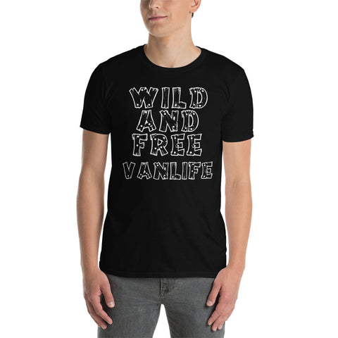 T-Shirt Van-Life Motiv "Wild and free vanlife"