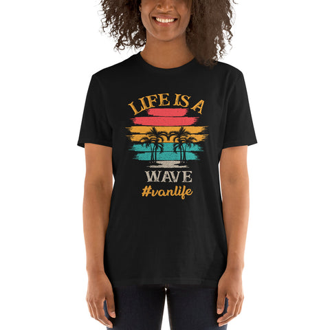 T-Shirt Van-Life Motiv " life is a Wave"