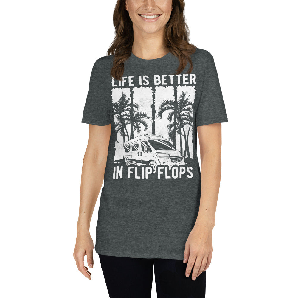 T-Shirt Van-Life Motiv "In Flip Flops"