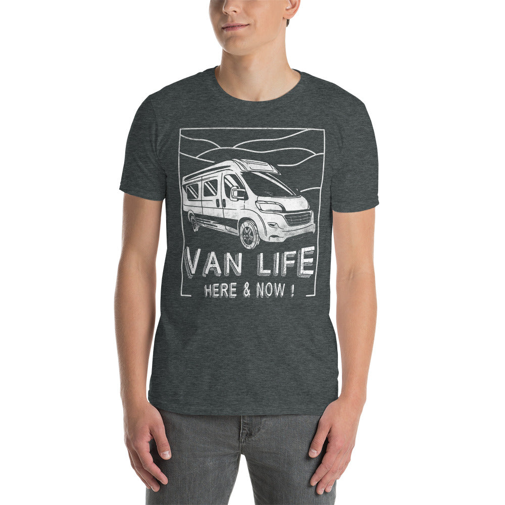 T-Shirt Van-Life Motiv "Van Life here&now"