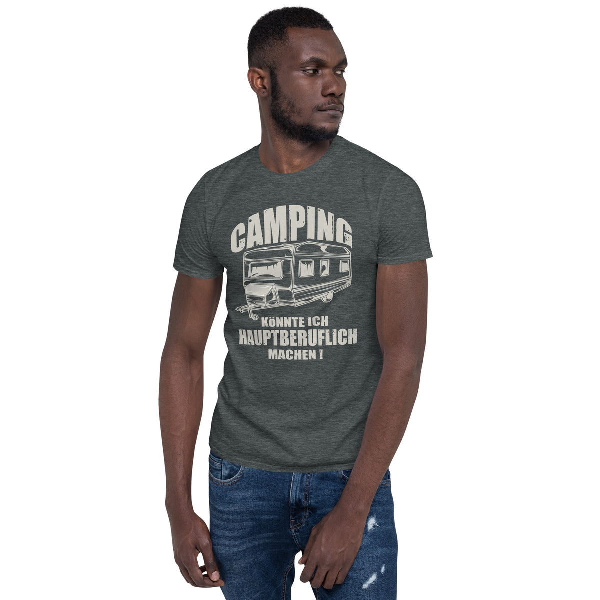Cooles Herren Spruch Shirt "Camping kann ich hauptberuflich"
