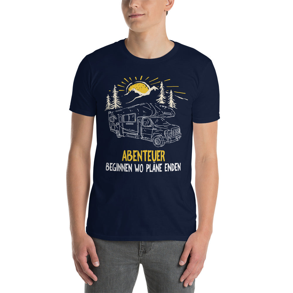 Cooles Herren Spruch Shirt "Abenteuer beginnen"