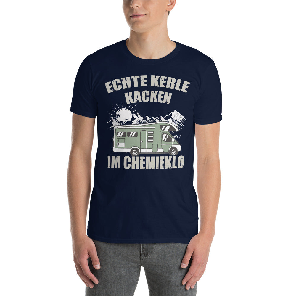 Cooles Herren Spruch Shirt "Echte Kerle kacken"