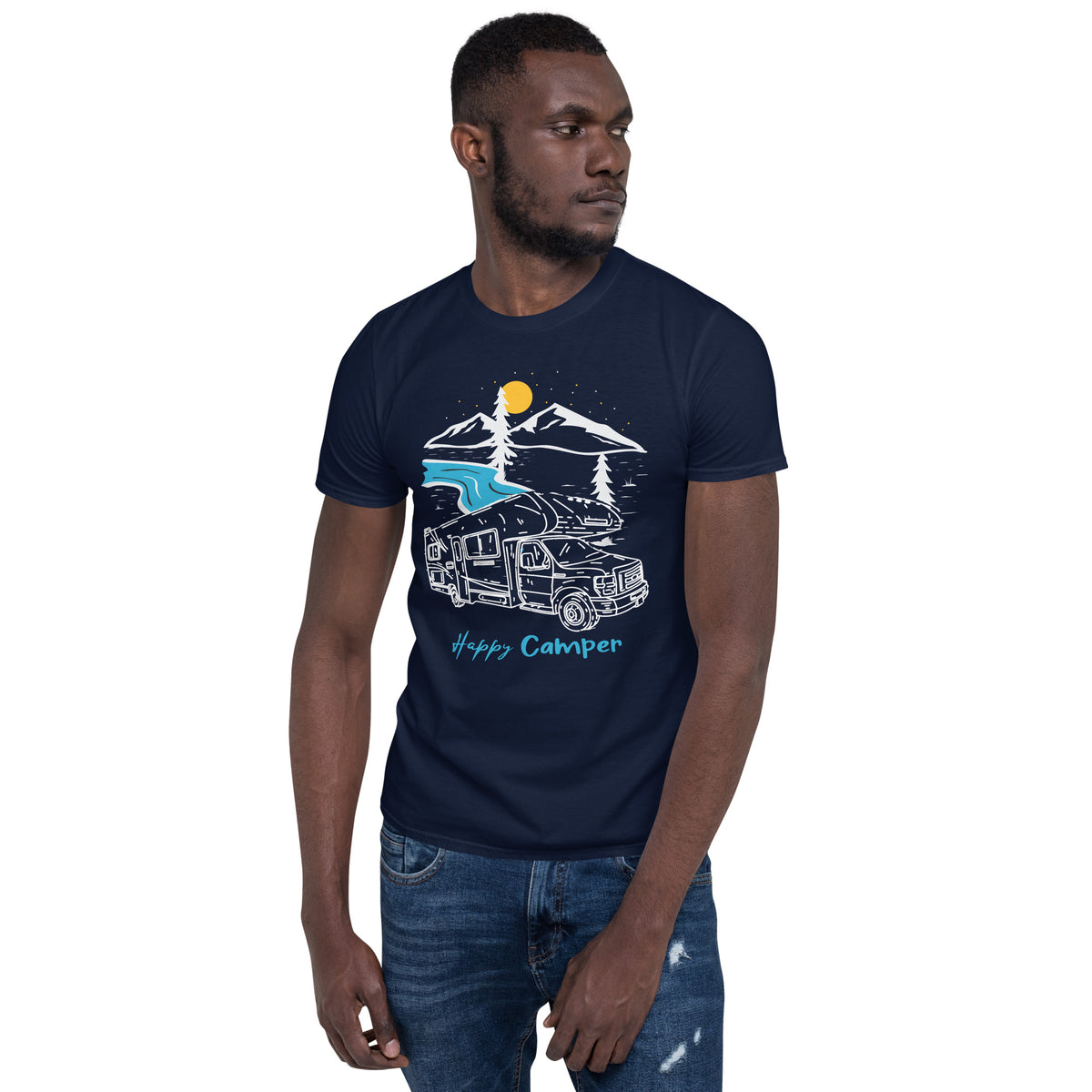 Cooles Herren Spruch Shirt "Happy Camper"