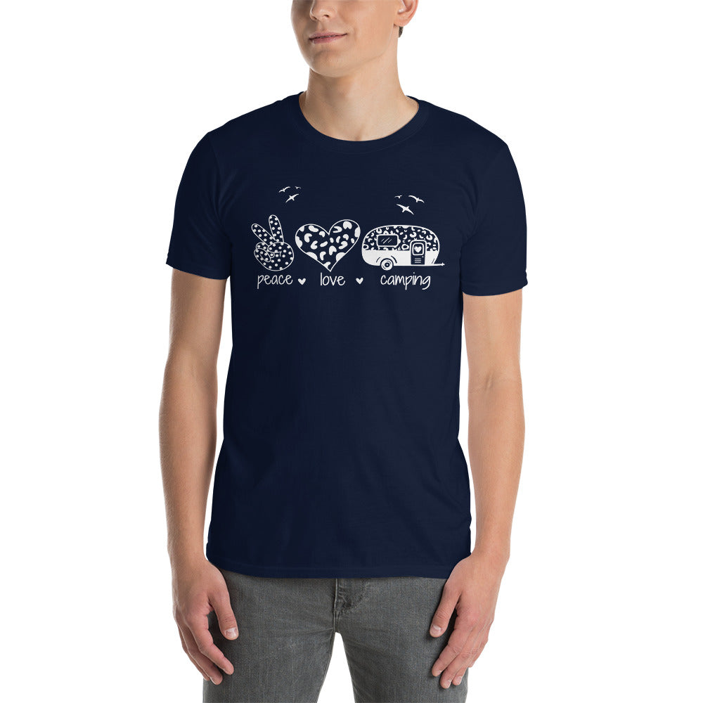 Cooles Herren Spruch Shirt "Peace Love Camping"