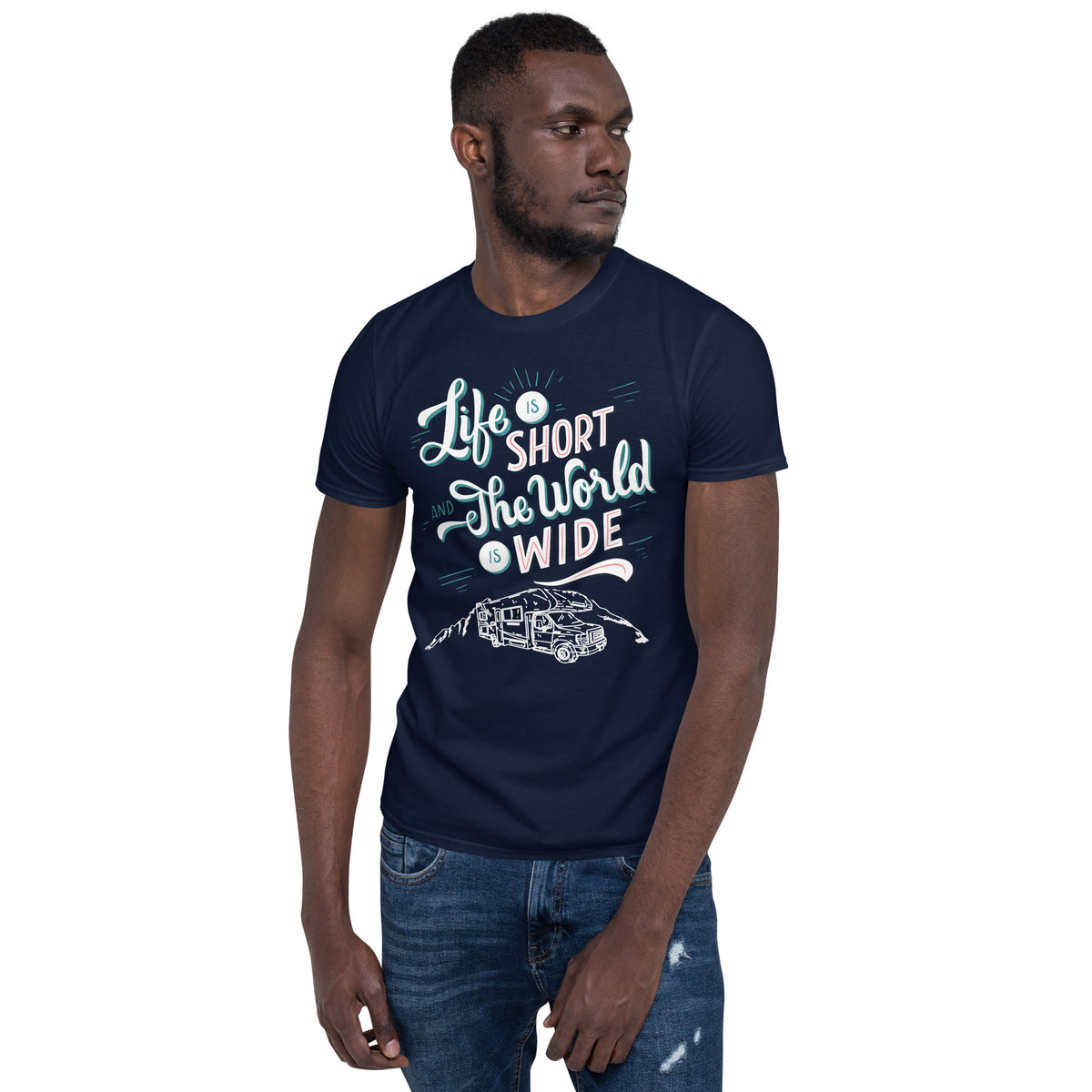 Cooles Herren Spruch Shirt "The Wold Wide"