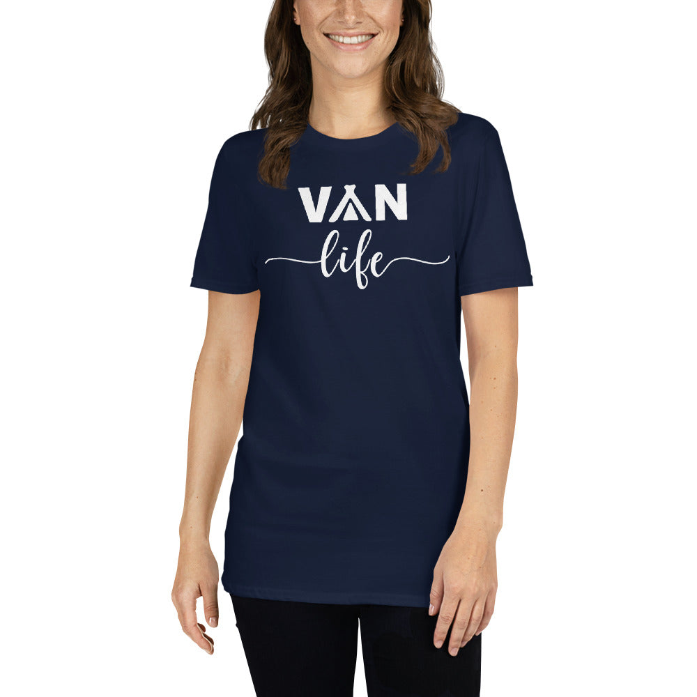 Damen T-Shirt Van-Life Motiv Zelt