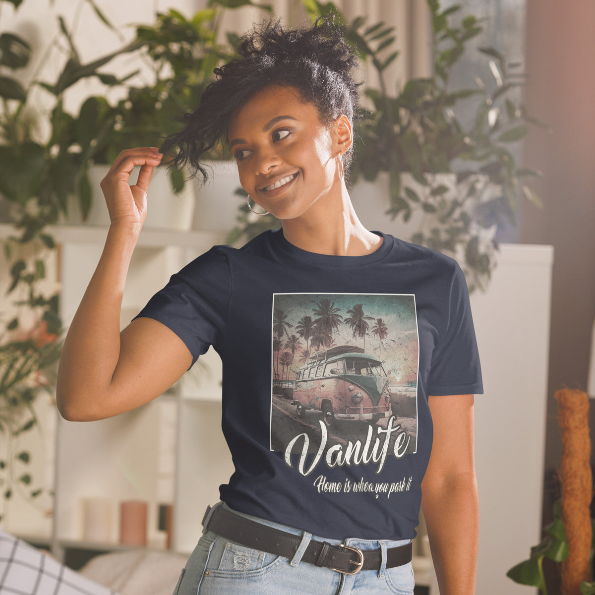 T-Shirt Van-Life Motiv " Vanlife Home is where you park it " Variante 5