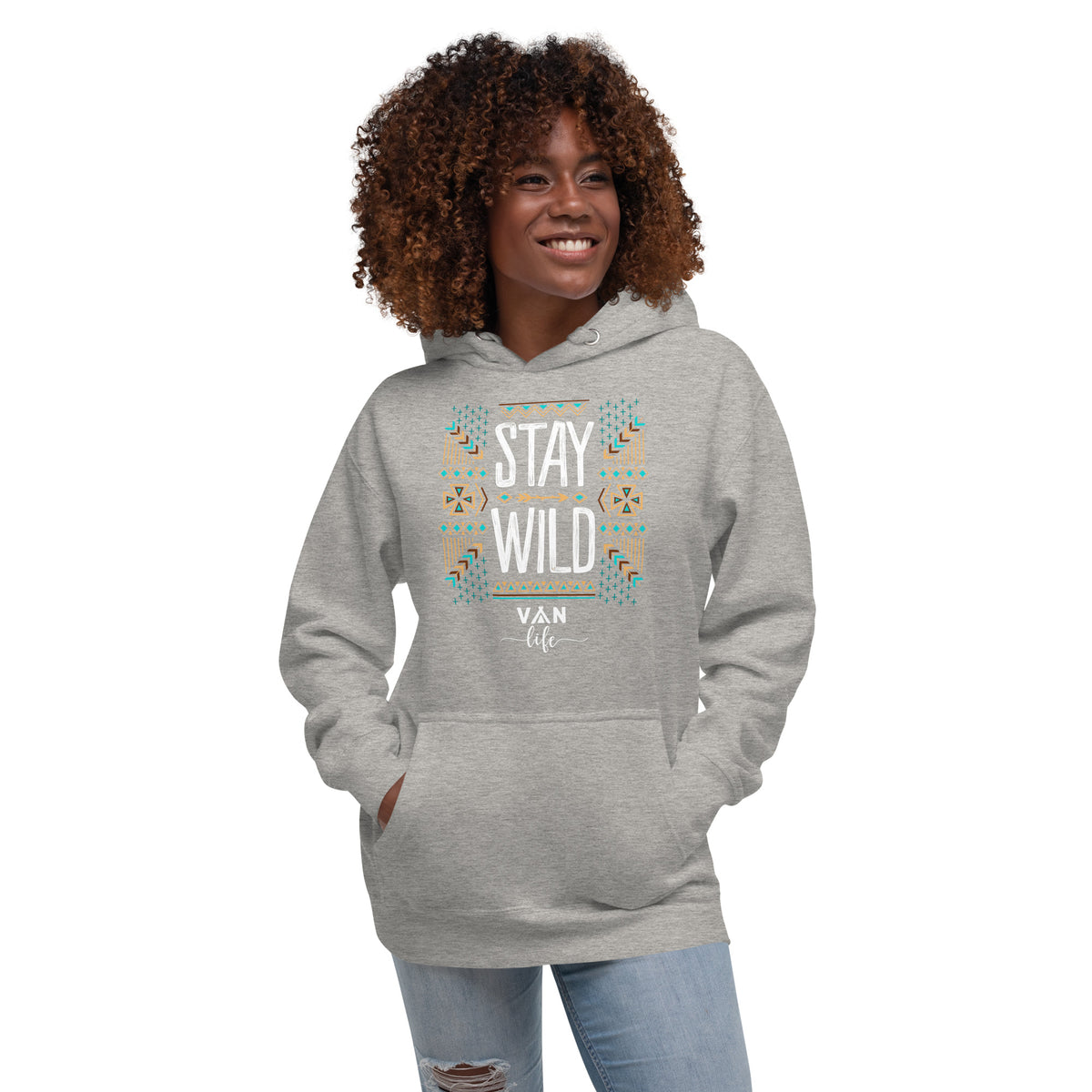 Camper Unisex-Kapuzenpullover "Van Life Stay Wild"