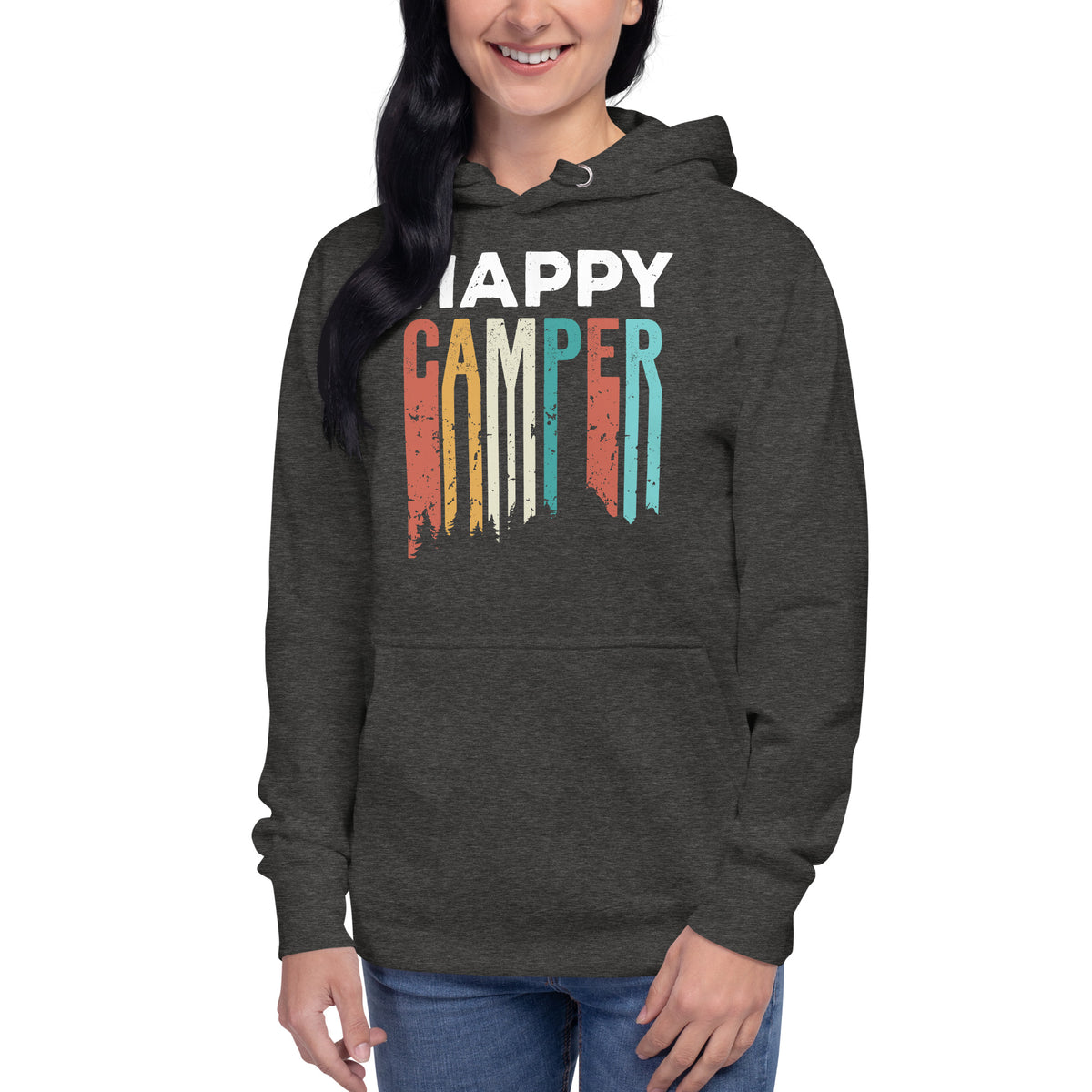 Camper Unisex-Kapuzenpullover " Happy Camper" Variante 2