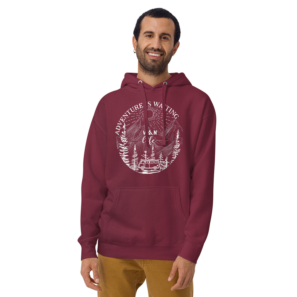 Camper Unisex-Kapuzenpullover "Van Life Adventure is waiting"