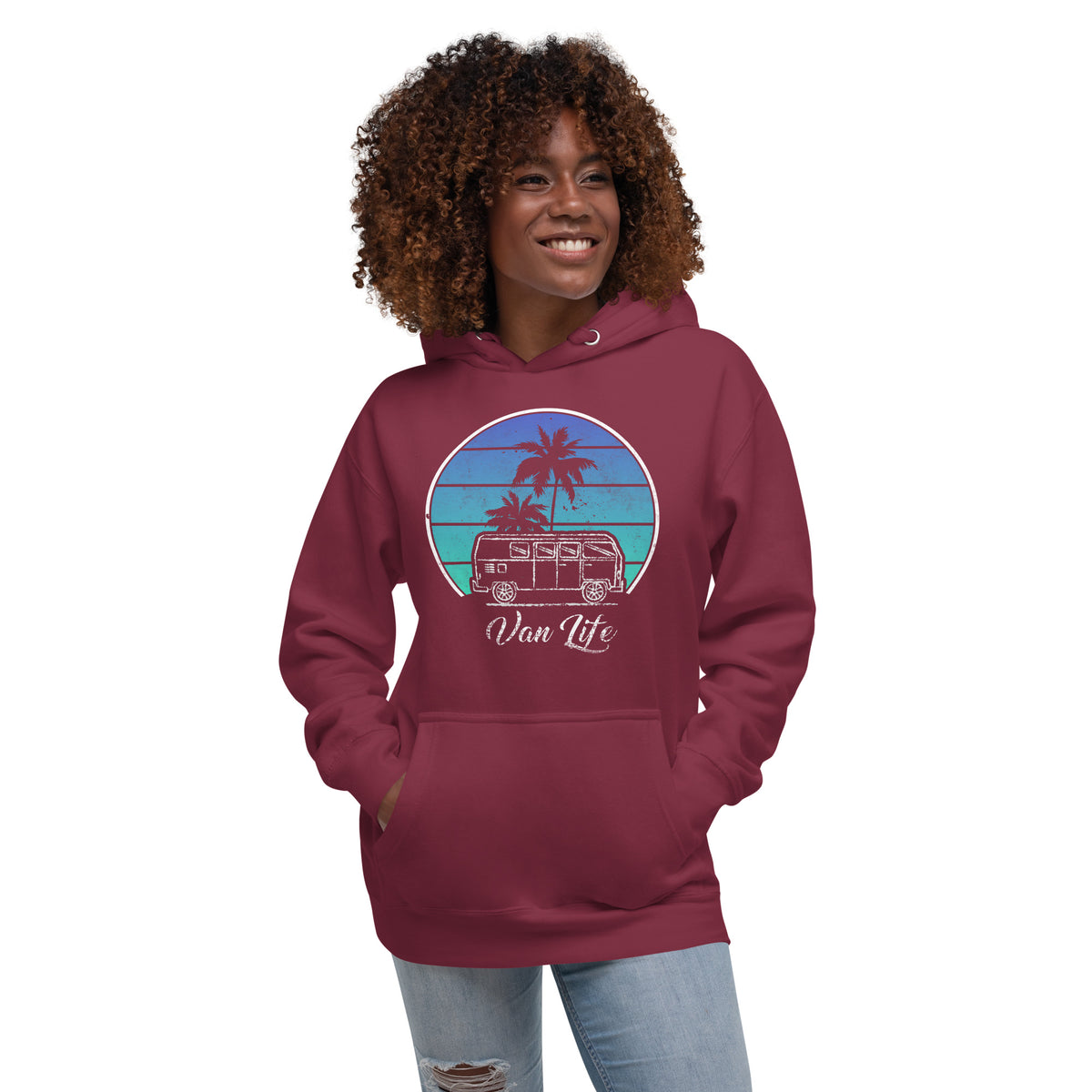 Camper Unisex-Kapuzenpullover "Retro  Van Life" Variante 2