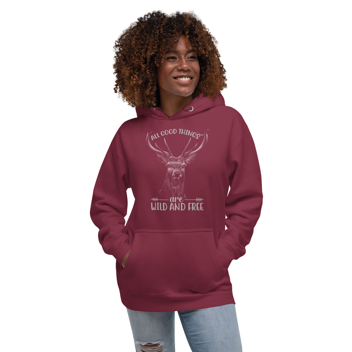 Camper Unisex-Kapuzenpullover " All Good Things Are Wild & Free